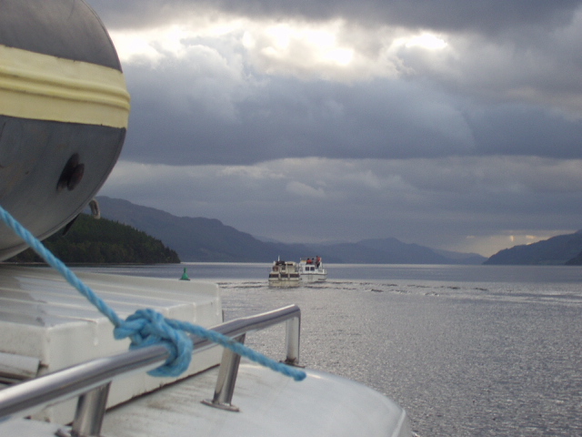 Boats on Loch Ness.